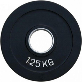 Диск олимпийский обрезиненный черный FITNES SPORT 1.25 кг RCP18-1.25